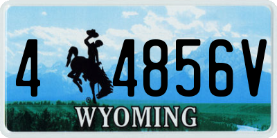 WY license plate 44856V