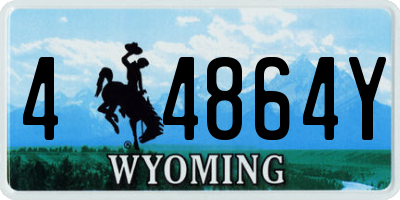 WY license plate 44864Y