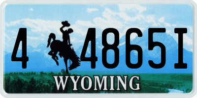 WY license plate 44865I