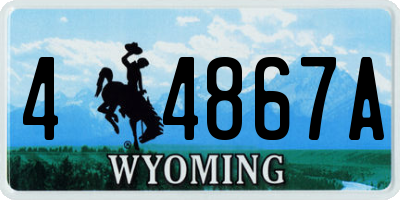 WY license plate 44867A