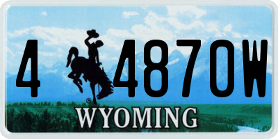 WY license plate 44870W