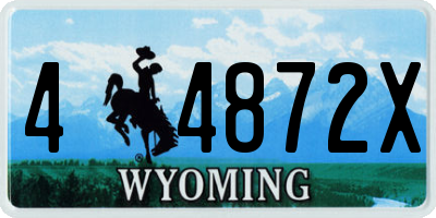 WY license plate 44872X