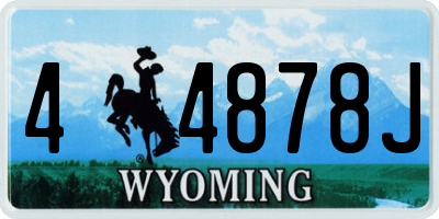 WY license plate 44878J