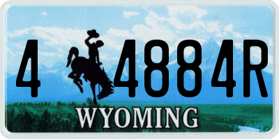 WY license plate 44884R