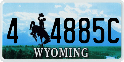 WY license plate 44885C