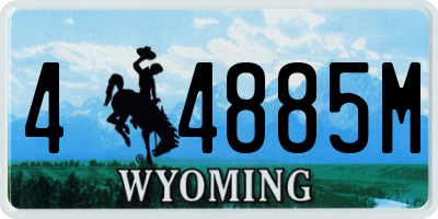 WY license plate 44885M