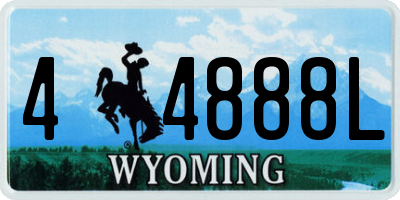 WY license plate 44888L
