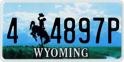 WY license plate 44897P