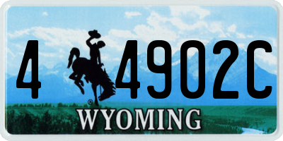 WY license plate 44902C