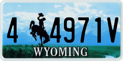 WY license plate 44971V