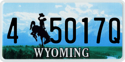WY license plate 45017Q