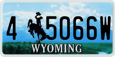 WY license plate 45066W