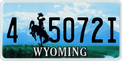 WY license plate 45072I