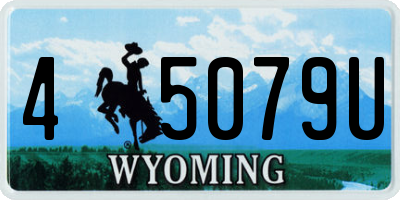 WY license plate 45079U