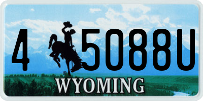 WY license plate 45088U