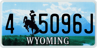 WY license plate 45096J