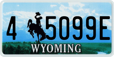 WY license plate 45099E