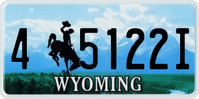 WY license plate 45122I