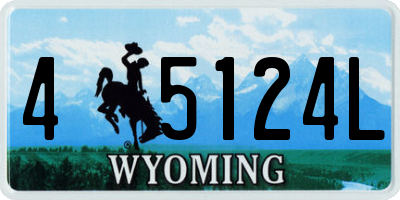 WY license plate 45124L