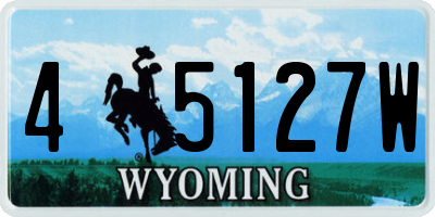 WY license plate 45127W