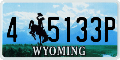 WY license plate 45133P