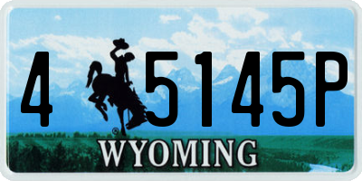 WY license plate 45145P