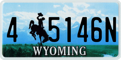 WY license plate 45146N