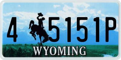 WY license plate 45151P