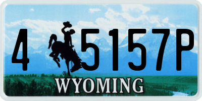 WY license plate 45157P