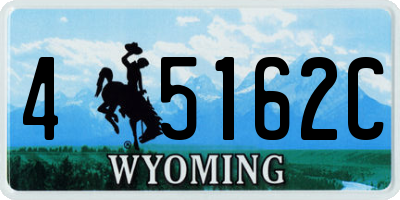 WY license plate 45162C
