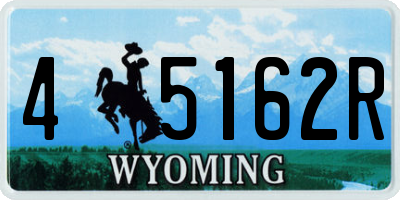 WY license plate 45162R