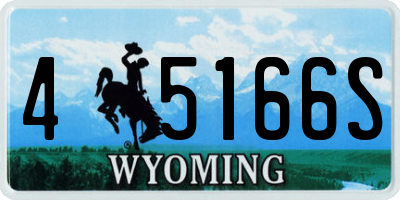 WY license plate 45166S