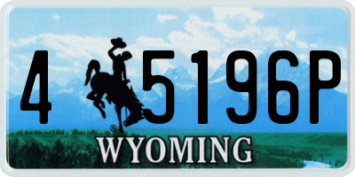 WY license plate 45196P