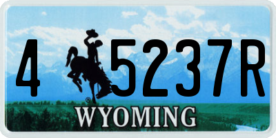 WY license plate 45237R