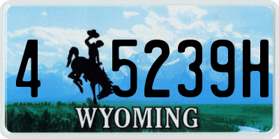 WY license plate 45239H