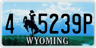 WY license plate 45239P