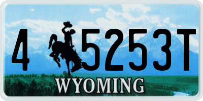 WY license plate 45253T