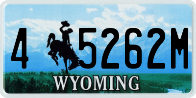 WY license plate 45262M