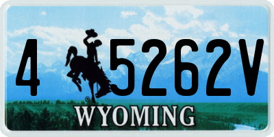 WY license plate 45262V