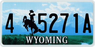 WY license plate 45271A