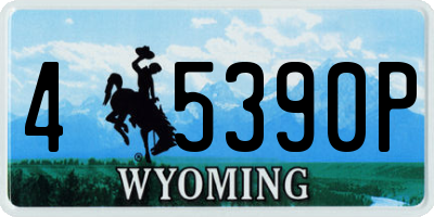 WY license plate 45390P