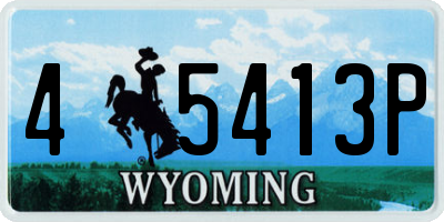 WY license plate 45413P