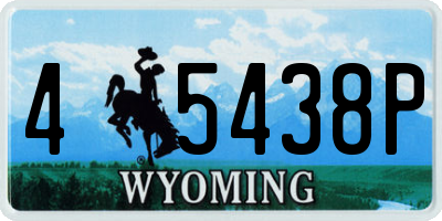 WY license plate 45438P