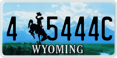 WY license plate 45444C
