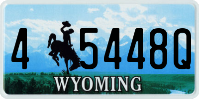WY license plate 45448Q
