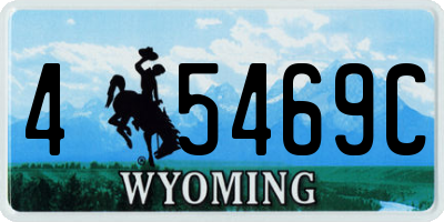 WY license plate 45469C