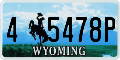 WY license plate 45478P