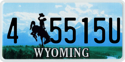 WY license plate 45515U
