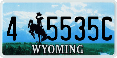 WY license plate 45535C
