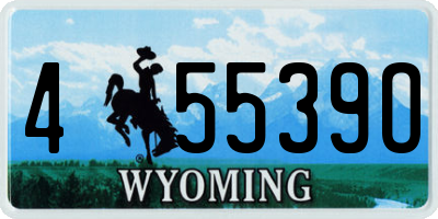 WY license plate 45539O
